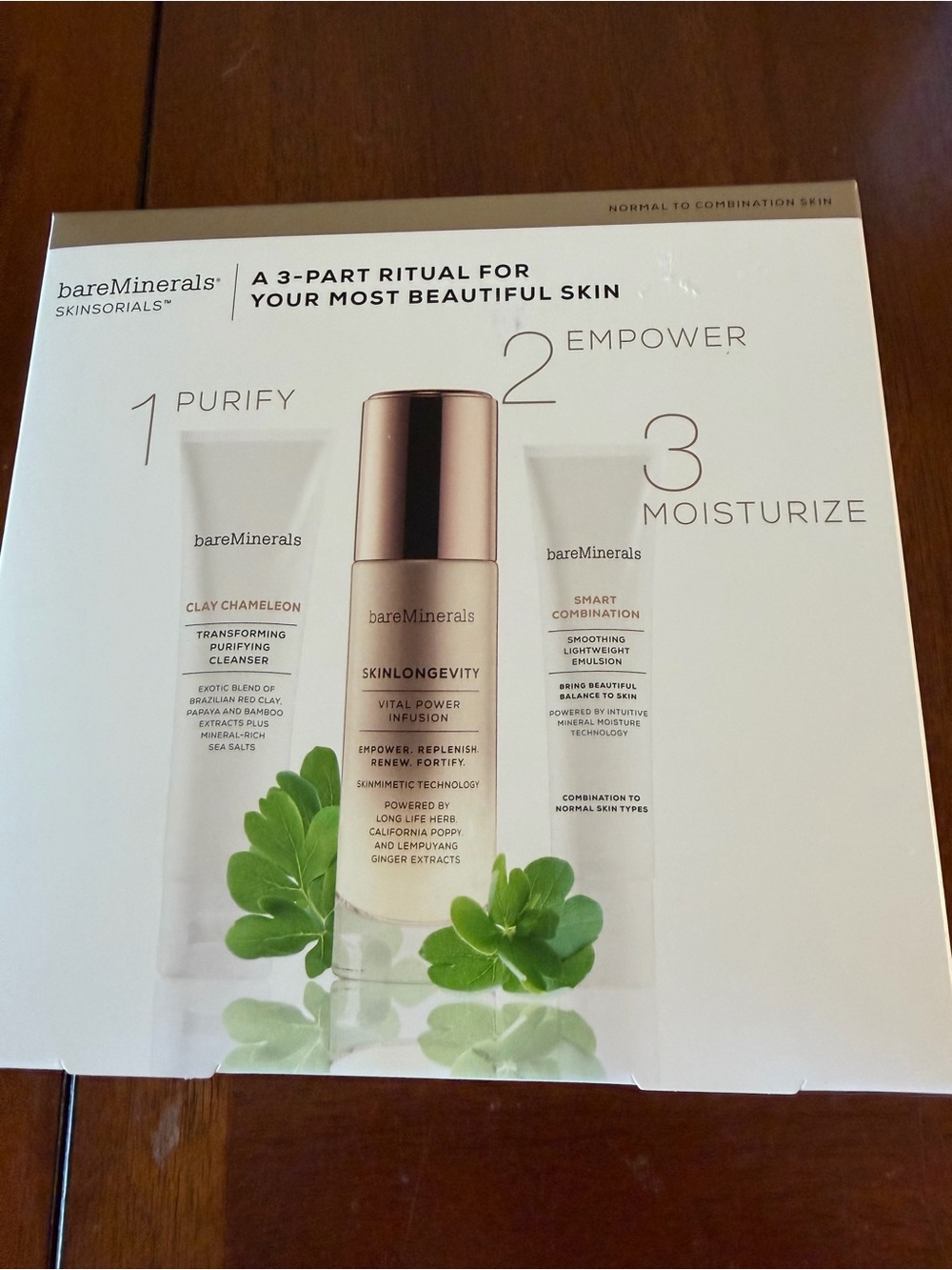 bareMinerals Skinlongevity 3-Part Skincare Set — Normal to Combination Skin